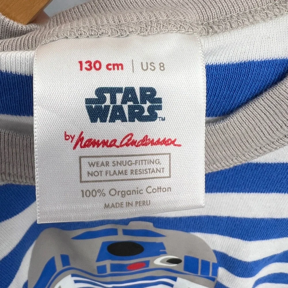 Hanna Andersson Star Wars R2-D2 Pajama Top Size 8‎ Kids Organic Cotton